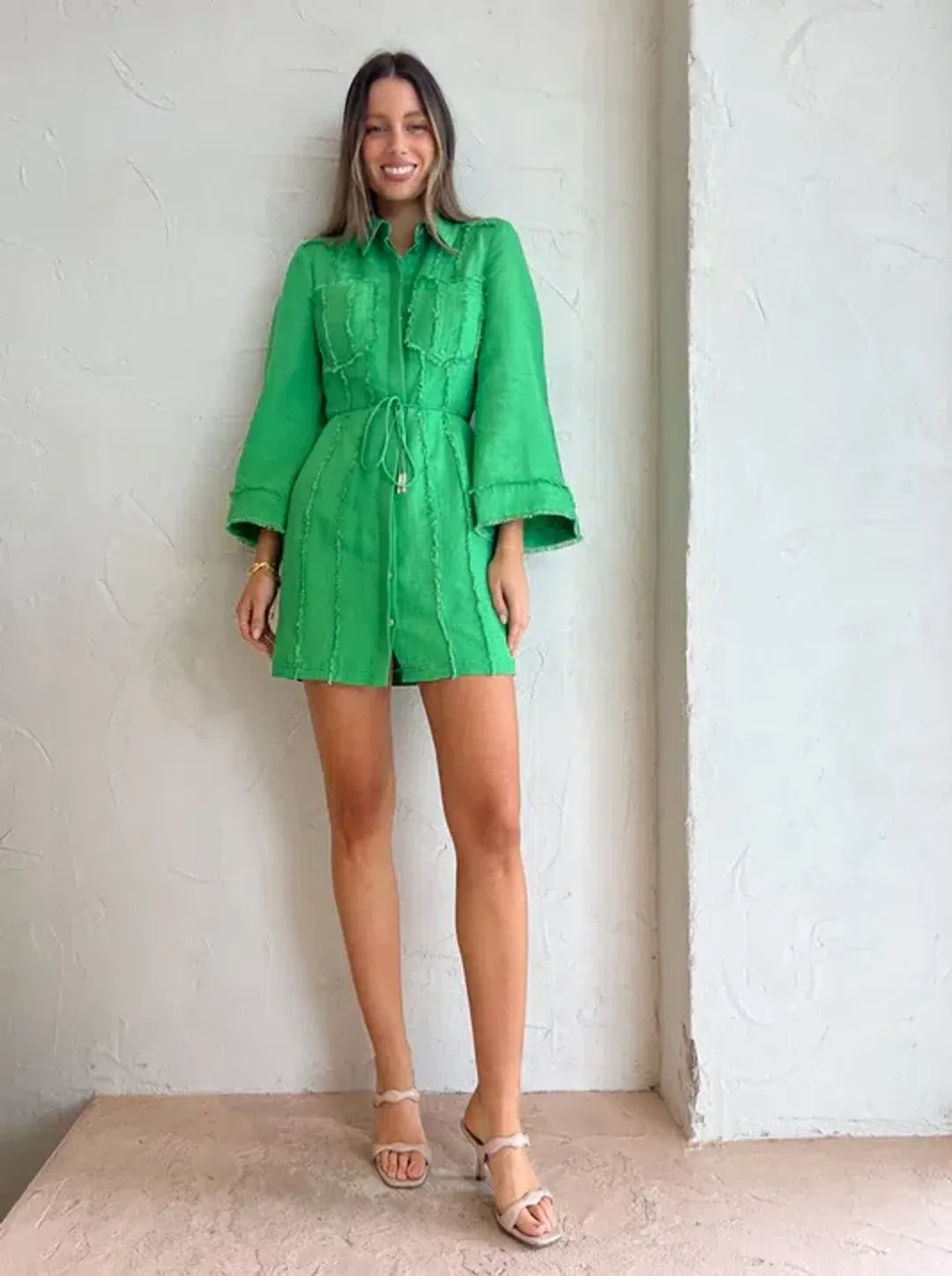 Significant Other Aleksandra Mini Dress in Sea Green Size 12  for rent on The Volte - main image