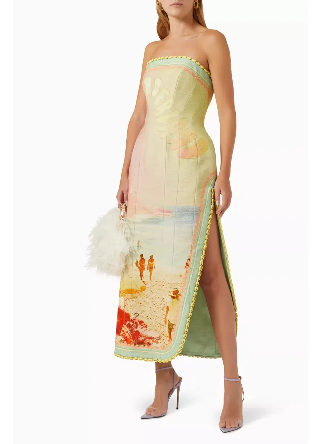 Zimmermann Coaster Structured Midi Dress Multi Print Size 3 / AU 14 for rent on The Volte - main image