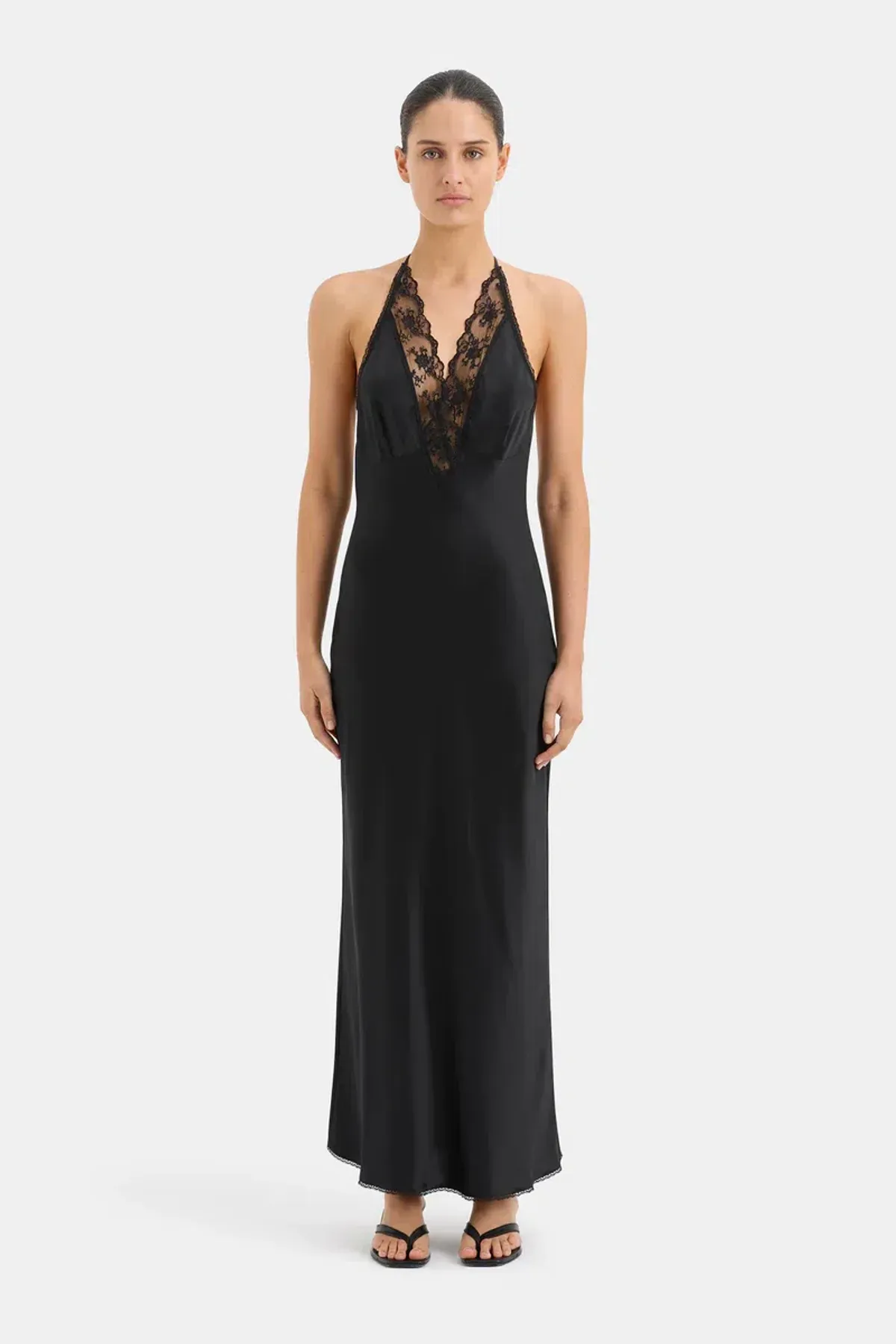 Sir the Label Aries Halter Gown Black Size 1 / AU 8 - Image 1