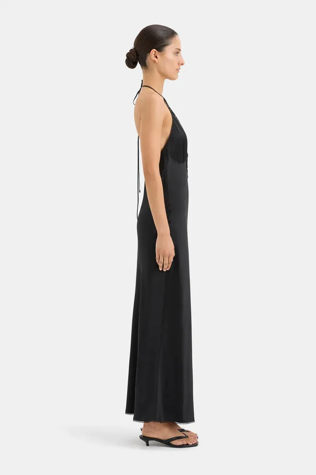 Sir the Label Aries Halter Gown Black Size 1 / AU 8 for rent on The Volte - main image