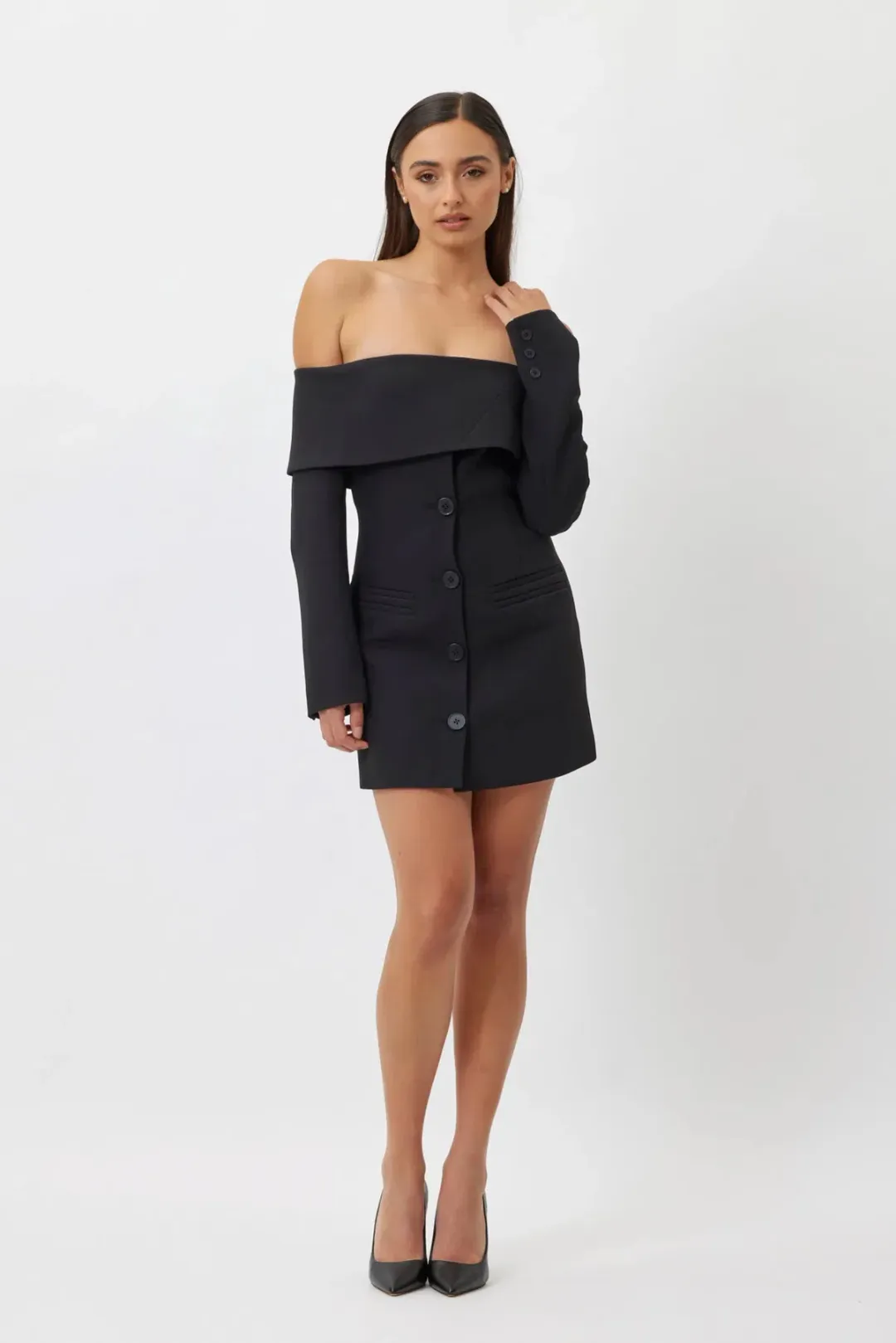 Bianca and Bridgett Chloe Blazer Dress Black Size 8 for rent on The Volte - main image