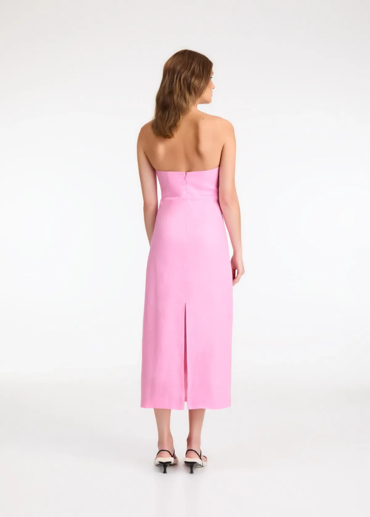 Roame Perez Midi Dress Pink Size 12 - Image 3