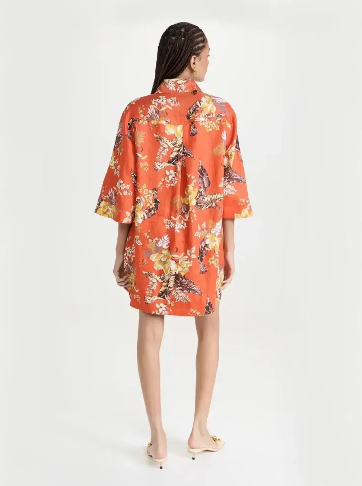 Zimmerman Matchmaker Tunic Dress in Red Tropical Floral Size 0 /AU 8 - Image 4