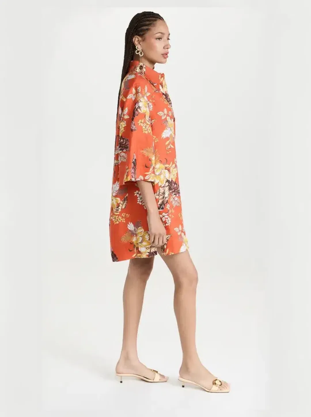 Zimmerman Matchmaker Tunic Dress in Red Tropical Floral Size 0 /AU 8 for rent on The Volte - main image
