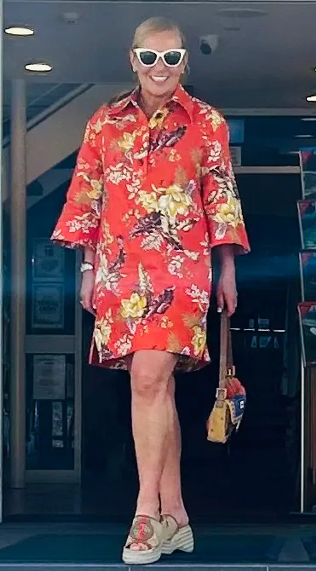 Zimmerman Matchmaker Tunic Dress in Red Tropical Floral Size 0 /AU 8 for rent on The Volte - main image