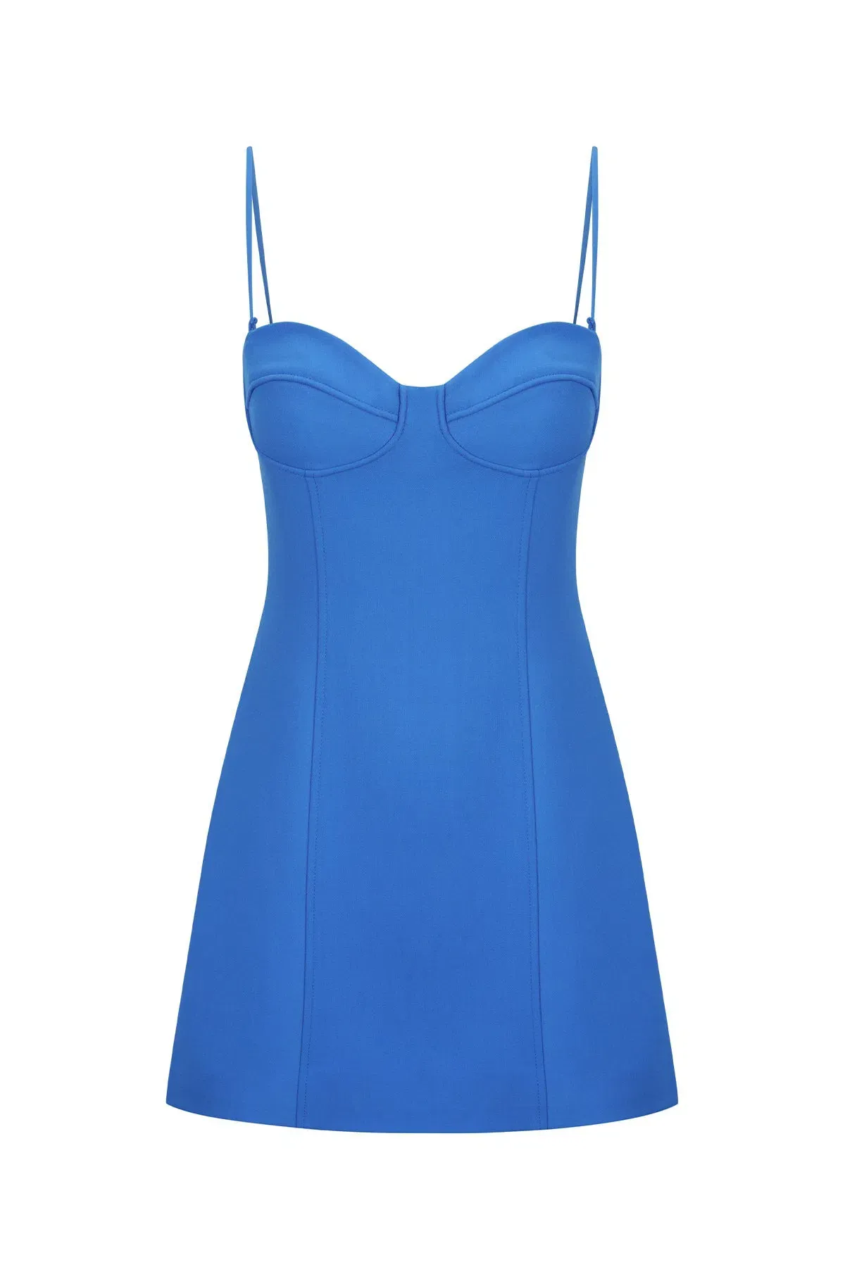 Shona Joy Irena Strapless Corded Bustier Mini Dress Blue Size 8 - Image 4