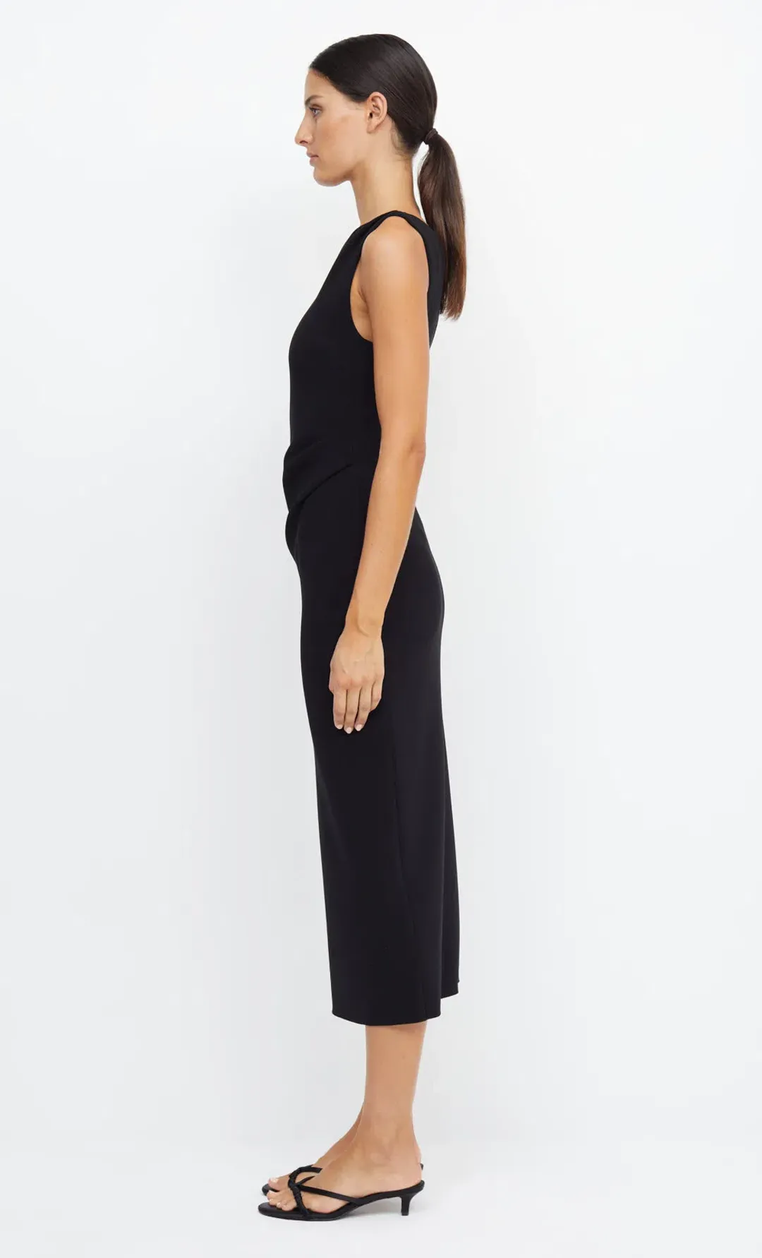 Bec & Bridge Be Mine Asym Midi Dress in Black  for rent on The Volte - main image