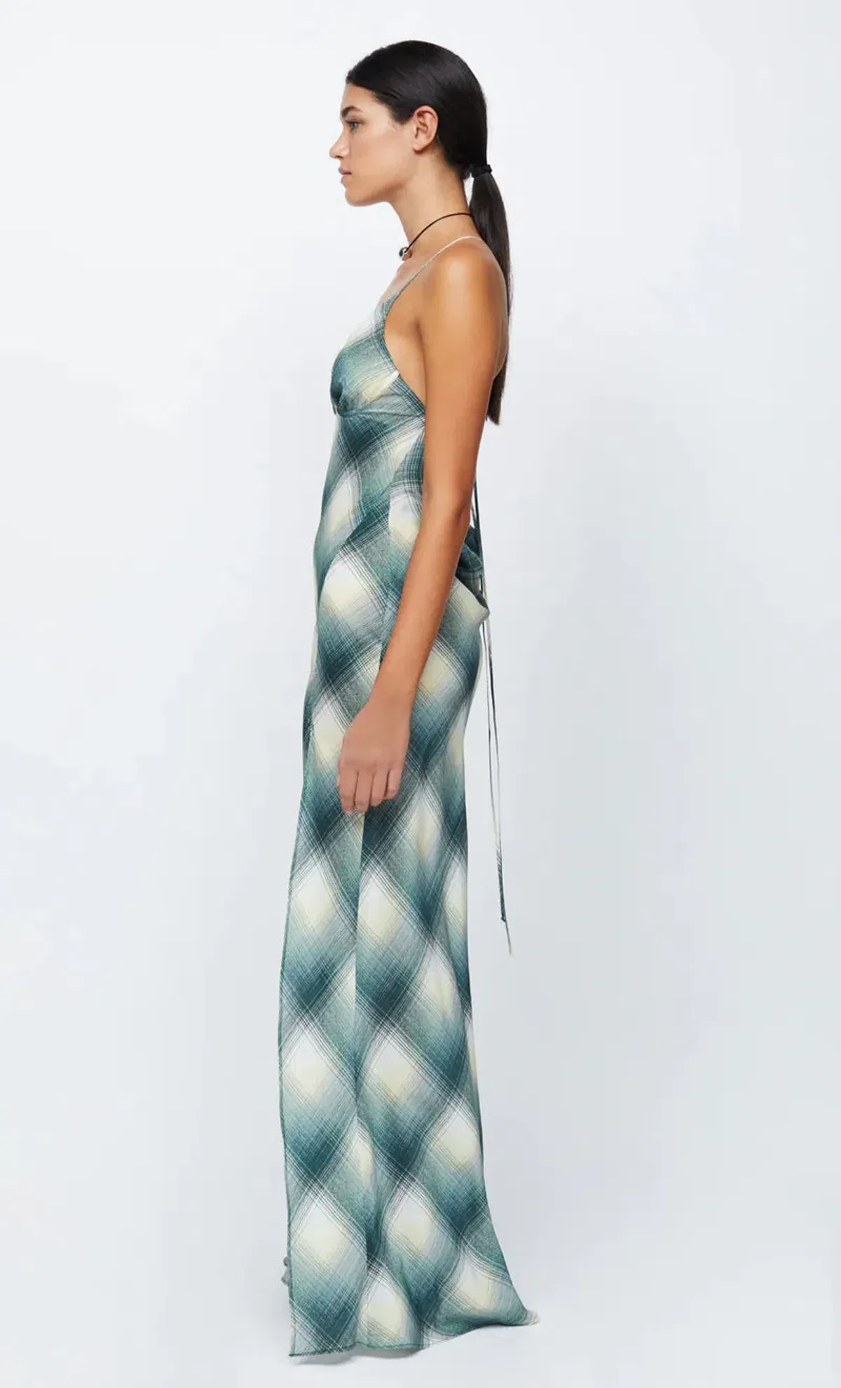 Bec & Bridge Edie Split Maxi Dress Teal Multi Size 8 - Image 2