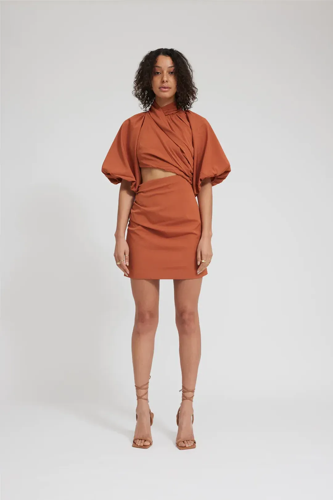 Tojha Celia Mini Dress Orange Size 10 for rent on The Volte - main image
