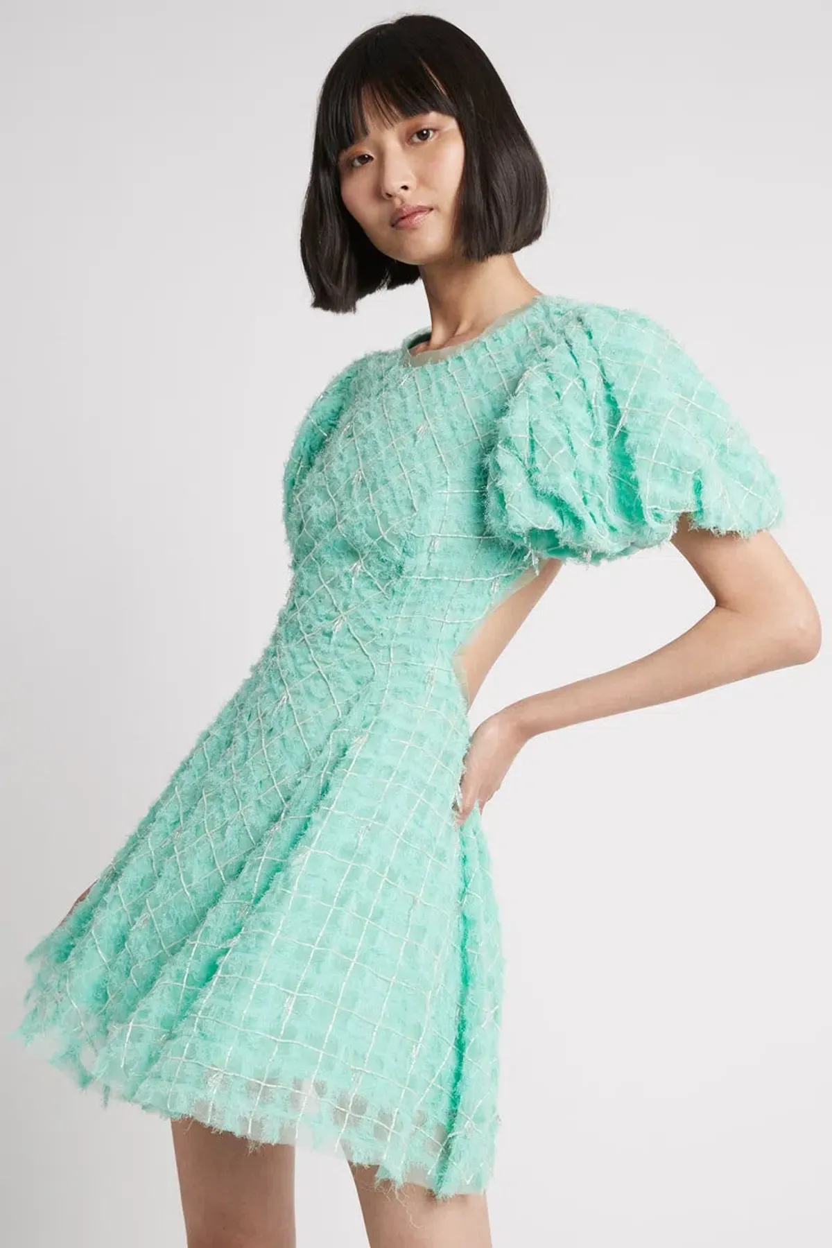 Aje Context Embellished Mini Dress Green Size 8 - Image 1