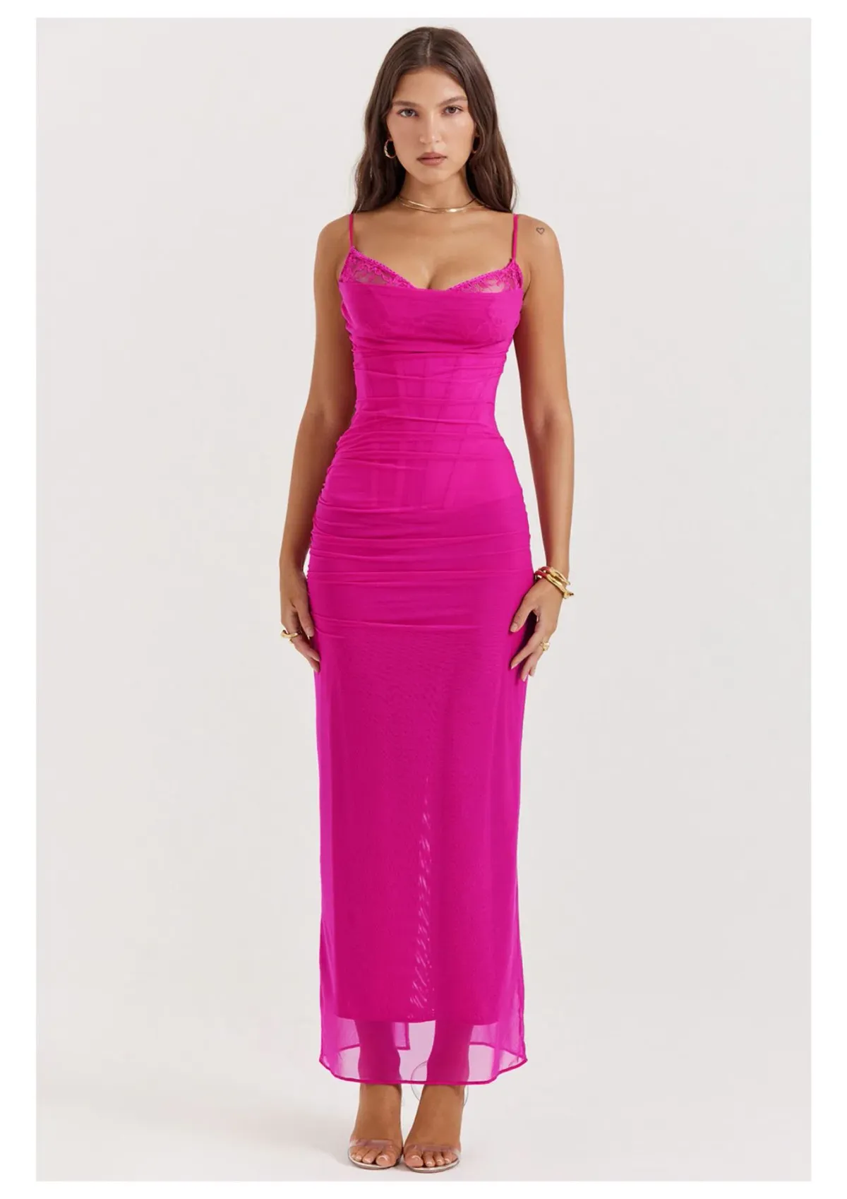 House of CB Nalini Maxi Dress Fuchsia Size XS / AU 6 (D-E Cup Size) - Image 1