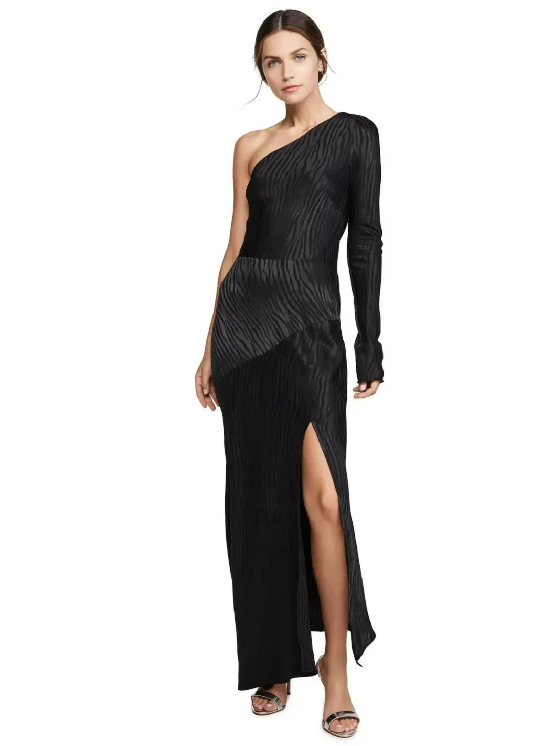 Bec & Bridge The Kat Asymmetrical Midi Dress in Black Size AU 6 for rent on The Volte - main image