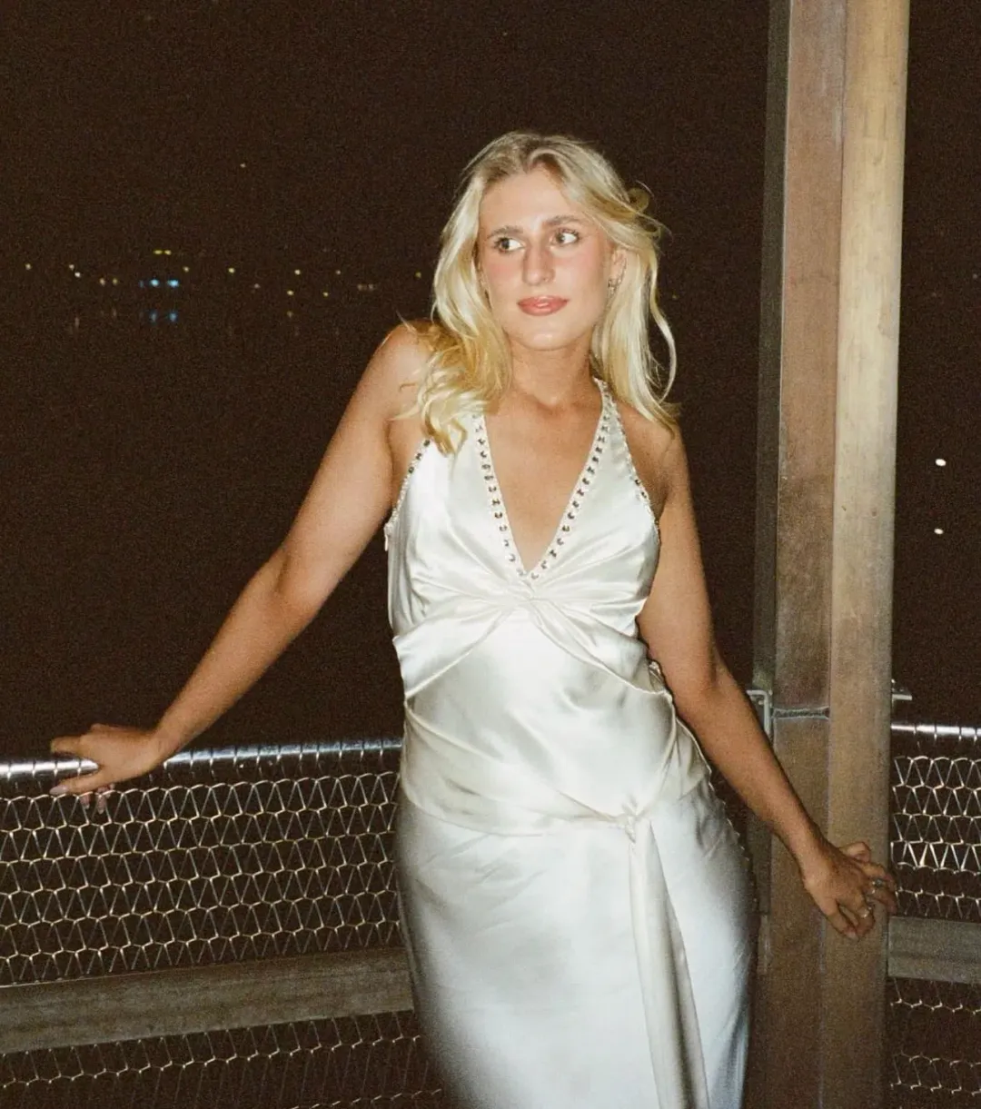 Ruth Tarvydas Open Back Vintage Maxi Dress White Size 8 for rent on The Volte - main image