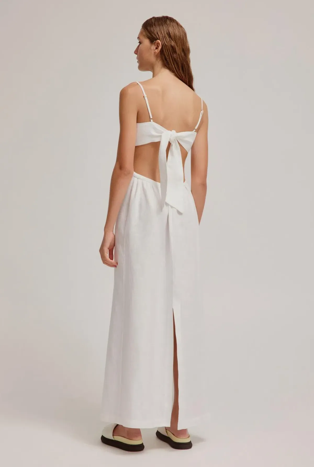 Venroy Tie Back Maxi Dress Milk Size 12 - Image 3