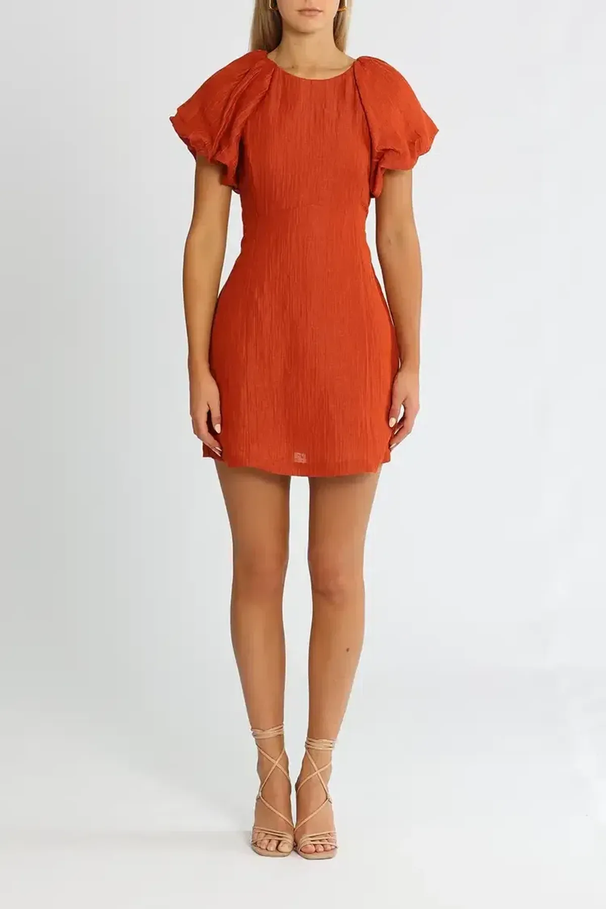 Ginia Carmen Short Dress in Picante Size 10 - Image 1