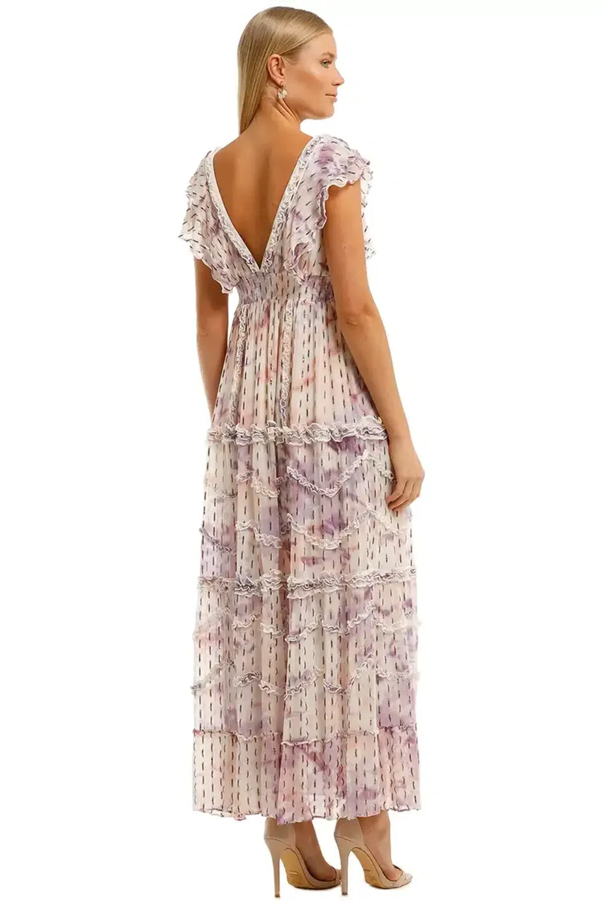 Hemant & Nandita Vivir Long Midi Dress Multi Size 10 - Image 3