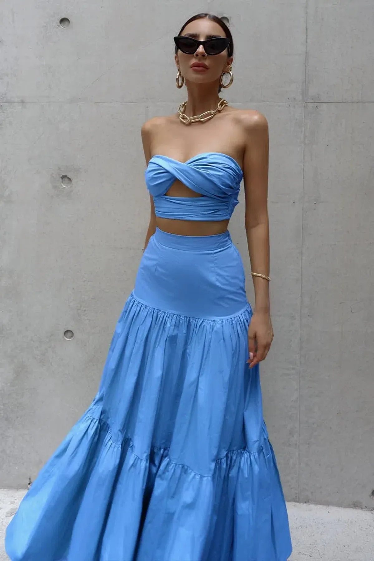 Runway the Label Ayla Set in Periwinkle Blue Size 8 - Image 1