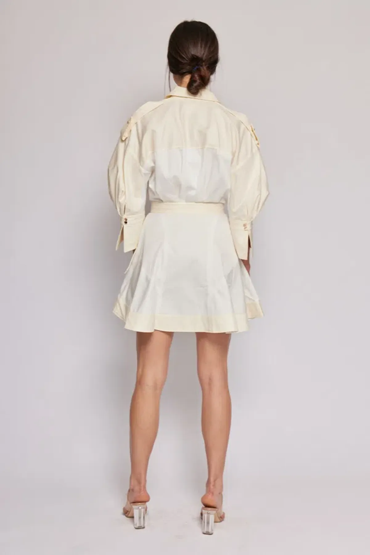 Acler Vienna Dress in Cannoli Cream Mix Size 10 - Image 2