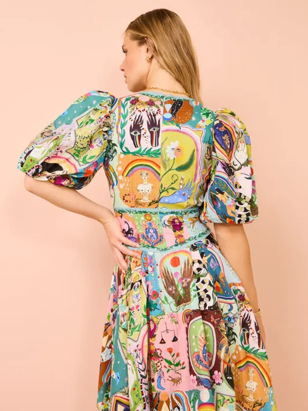 Alemais Evergreen Midi Dress Multi Size 14 for rent on The Volte - main image