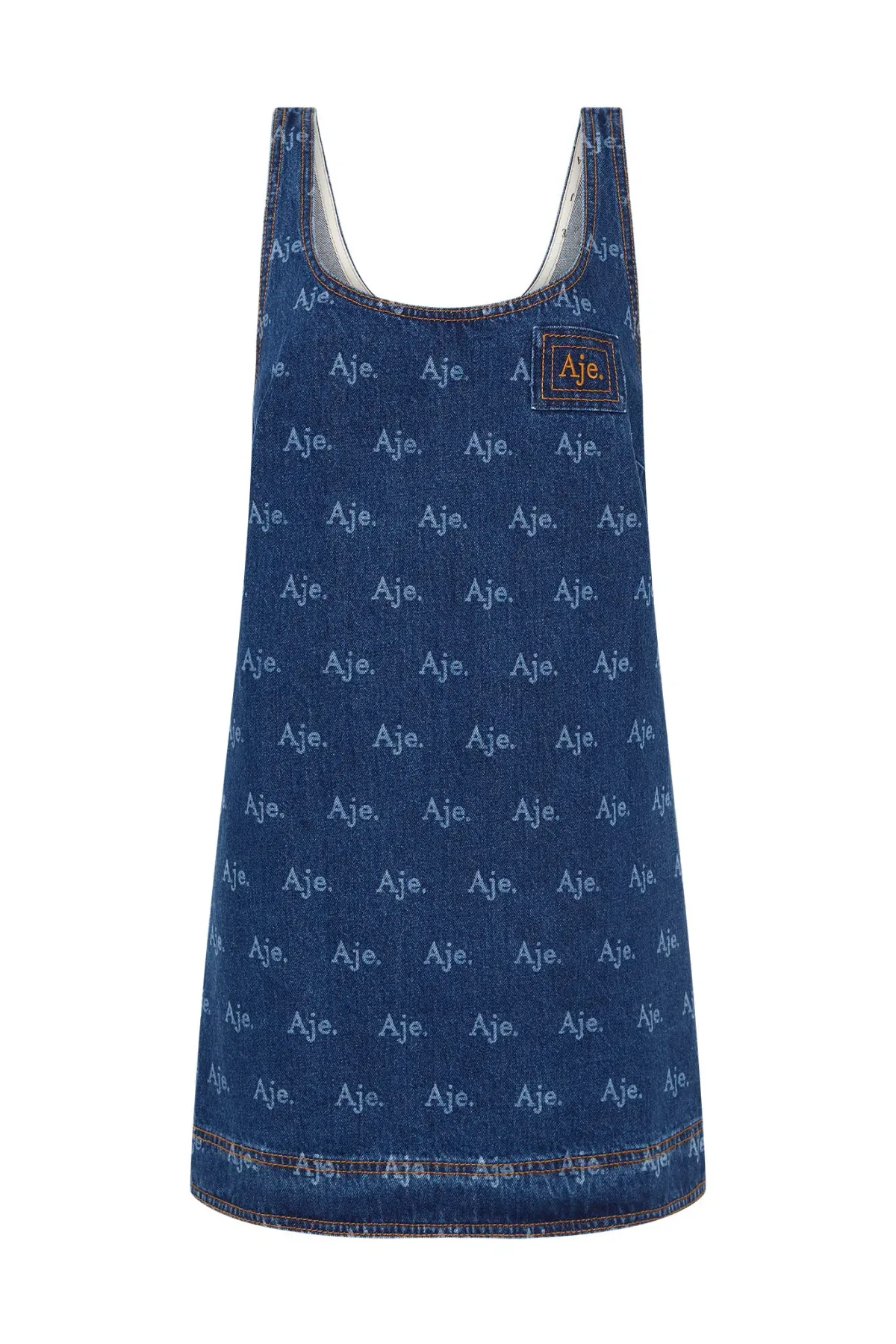 Aje Ratio Logo Mini Dress Blue Size 14  - Image 3
