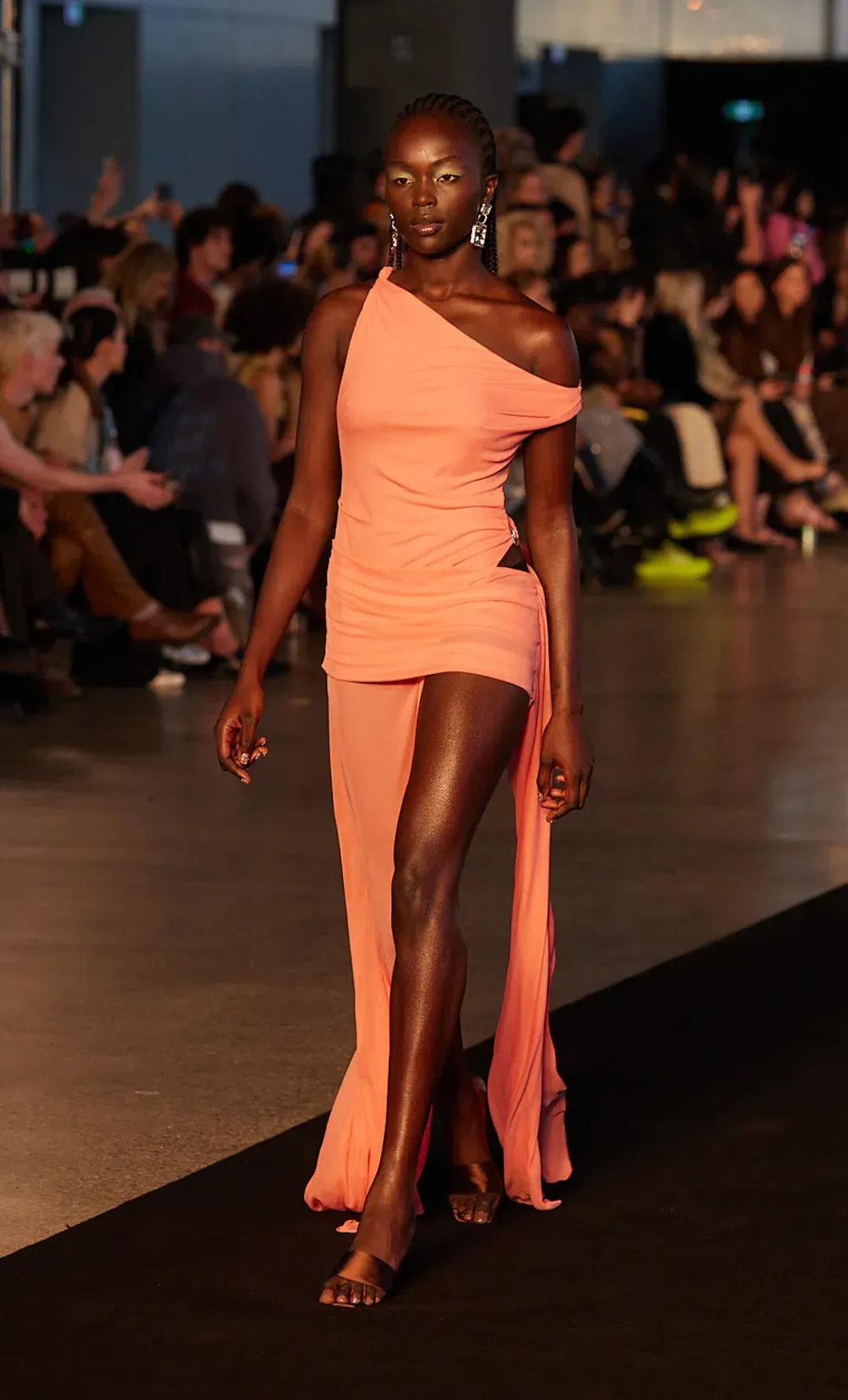 Bec & Bridge Kailani Asym Dress Grapefruit Pink Size 8  for rent on The Volte - main image