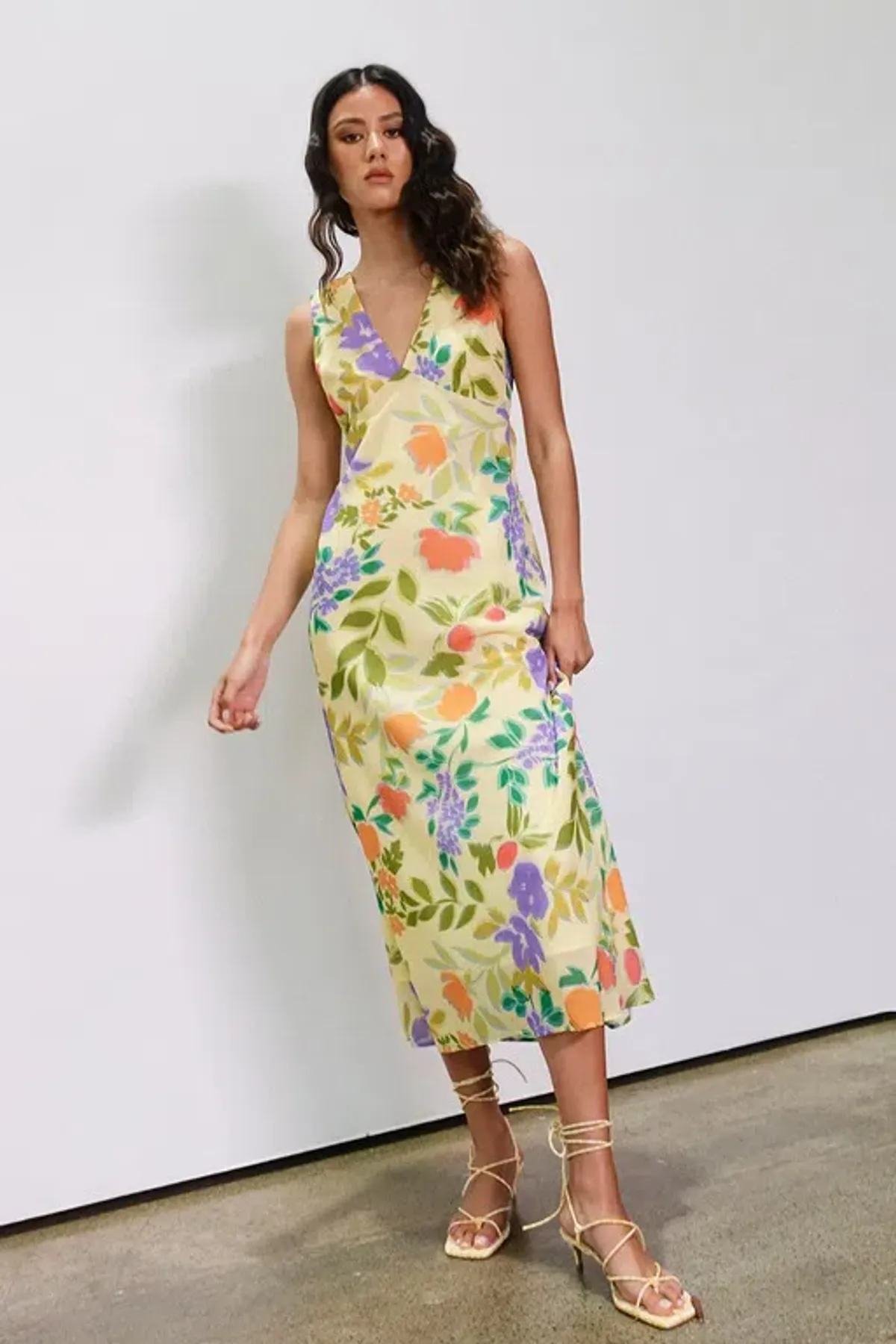Ownley Tulip Dress Lemon Floral Size Small/Au 8 - Image 2