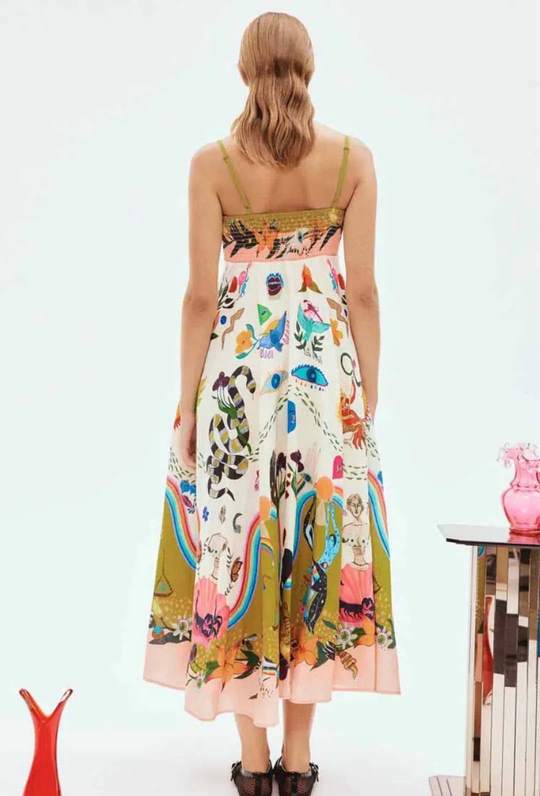 Alemais The Evergreen Sundress in Multi Size 14 for rent on The Volte - main image