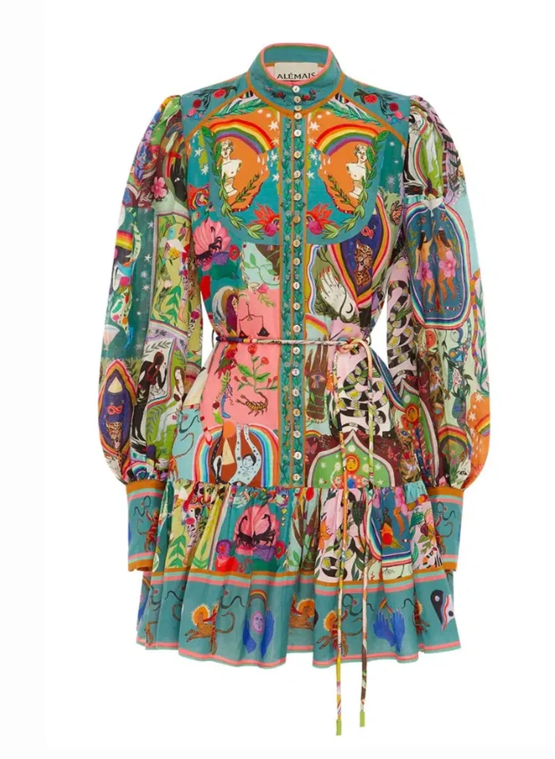 Alemais Evergreen Mini Dress Multi Size 14 for rent on The Volte - main image