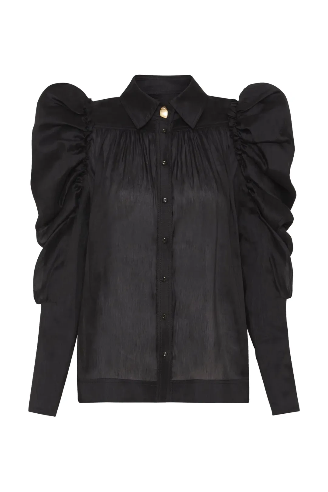 Aje Kindred Butterfly Sleeve Shirt Black Size 10  for rent on The Volte - main image