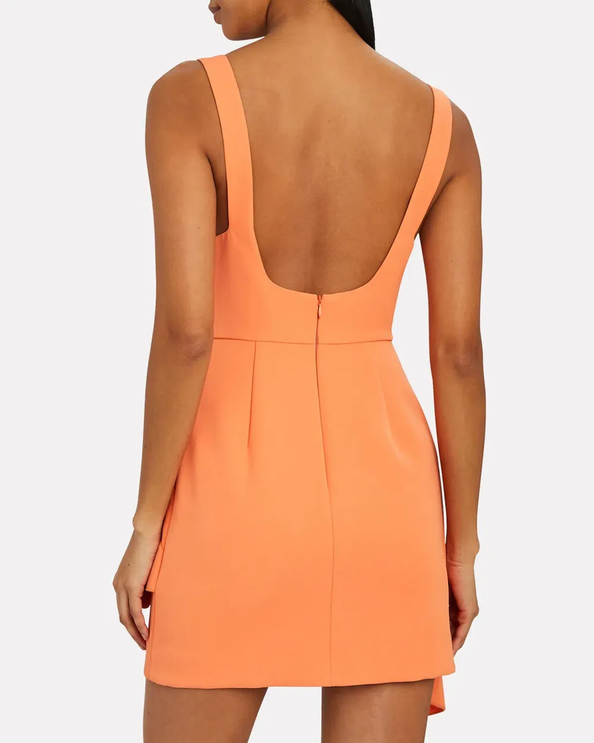Acler Clarke Draped Mini Dress Orange Size 8 - Image 2