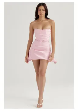 House of CB Jasmine Draped Strapless Corset Mini Dress Rose Pink Size L / AU 12 for rent on The Volte - image 1