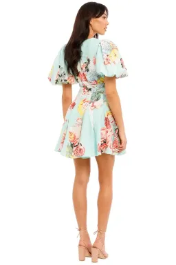Hemant & Nandita Sage Skater Mini Dress Floral Size 12 for rent on The Volte - image 3