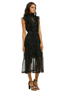 Husk Mirage Midi Dress in Black Size 8 for rent on The Volte - image 1