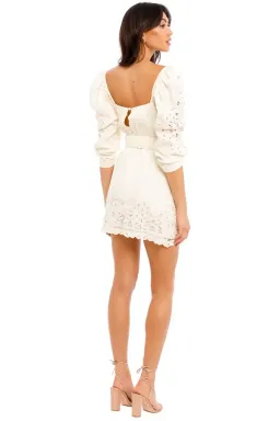 Alemais Gloria Battenberg Mini Dress in Lemon Size 8 for rent on The Volte - image 3