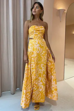 Mon Renn Monarch Maxi Dress Orange Size 8 for rent on The Volte - image 2