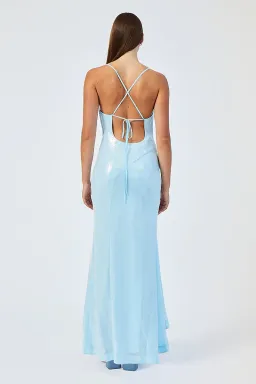 Suboo Luca Cowl Neck Maxi Light Blue Size M / AU 10 for rent on The Volte - image 3