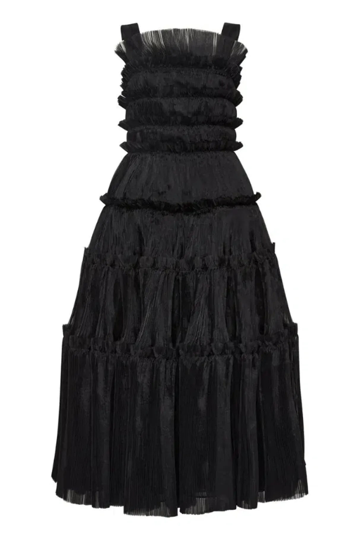 Aje Jacinto Pleated Midi Dress in Black Size AU 12  - Image 3