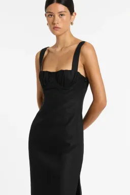 Sir The Label Black Bettina Midi Dress Black Size 0/ AU 6 for rent on The Volte - image 2