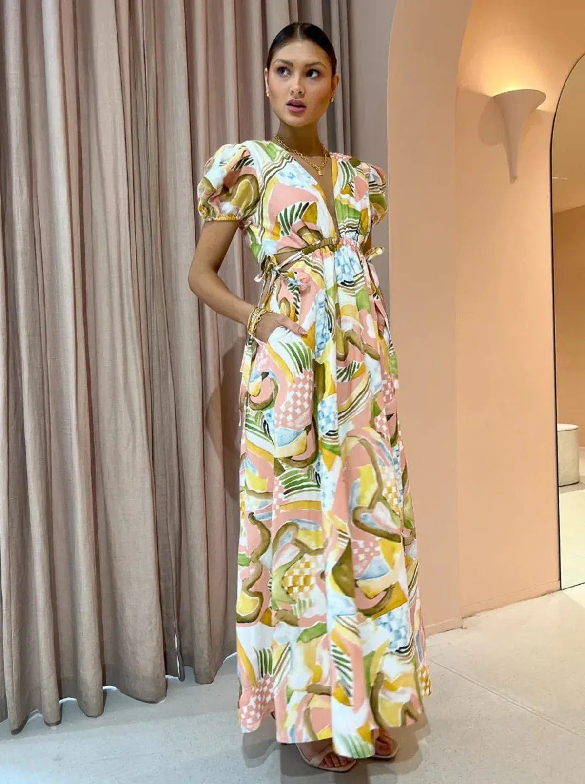 By Nicola Ahoy Plunge Swirl Check Size 6 - Image 1