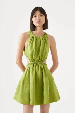 Aje Voyage Braided Cut Out Mini Dress Green Size AU 10 for rent on The Volte - image 2