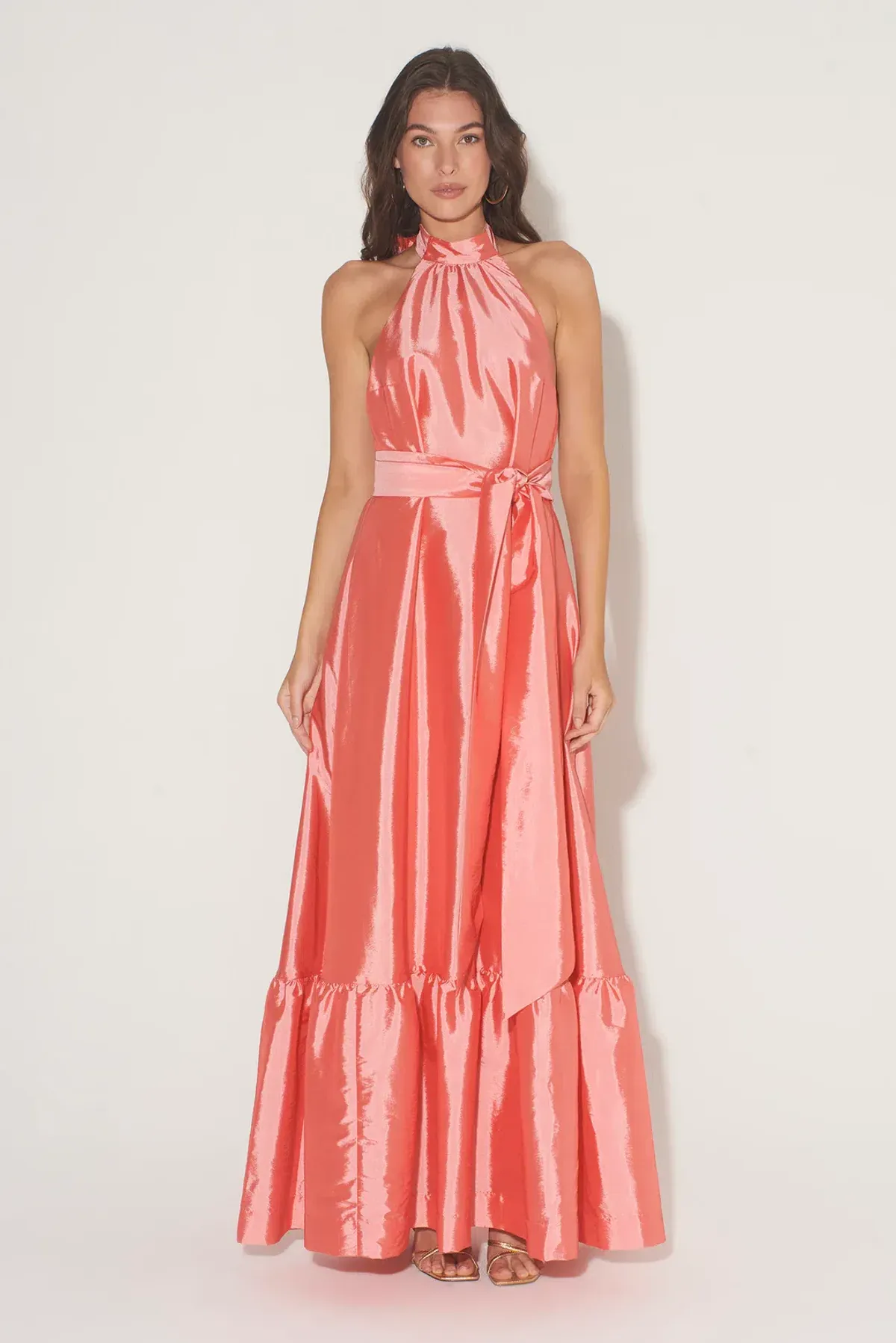 Hansen & Gretel Gateau Gown in Watermelon Pink Size S / AU 8 - Image 1