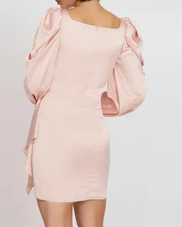 By Johnny Evie Wrap Mini Dress Pink Size 8 for rent on The Volte - image 3