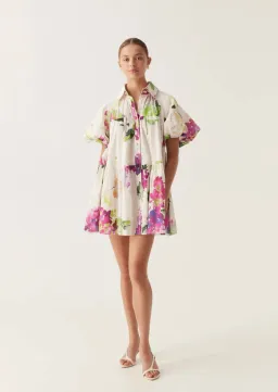 Aje Pablo Smock Mini Dress Floral Size 8 for rent on The Volte - image 2