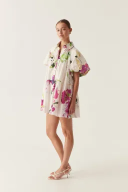 Aje Pablo Smock Mini Dress Floral Size 8 for rent on The Volte - image 1