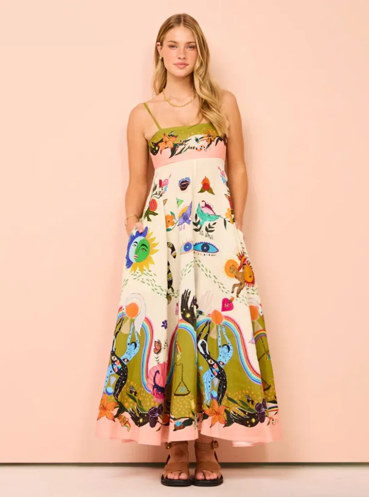 Alemais Evergreen Sundress Multi Size AU 8 - Image 1