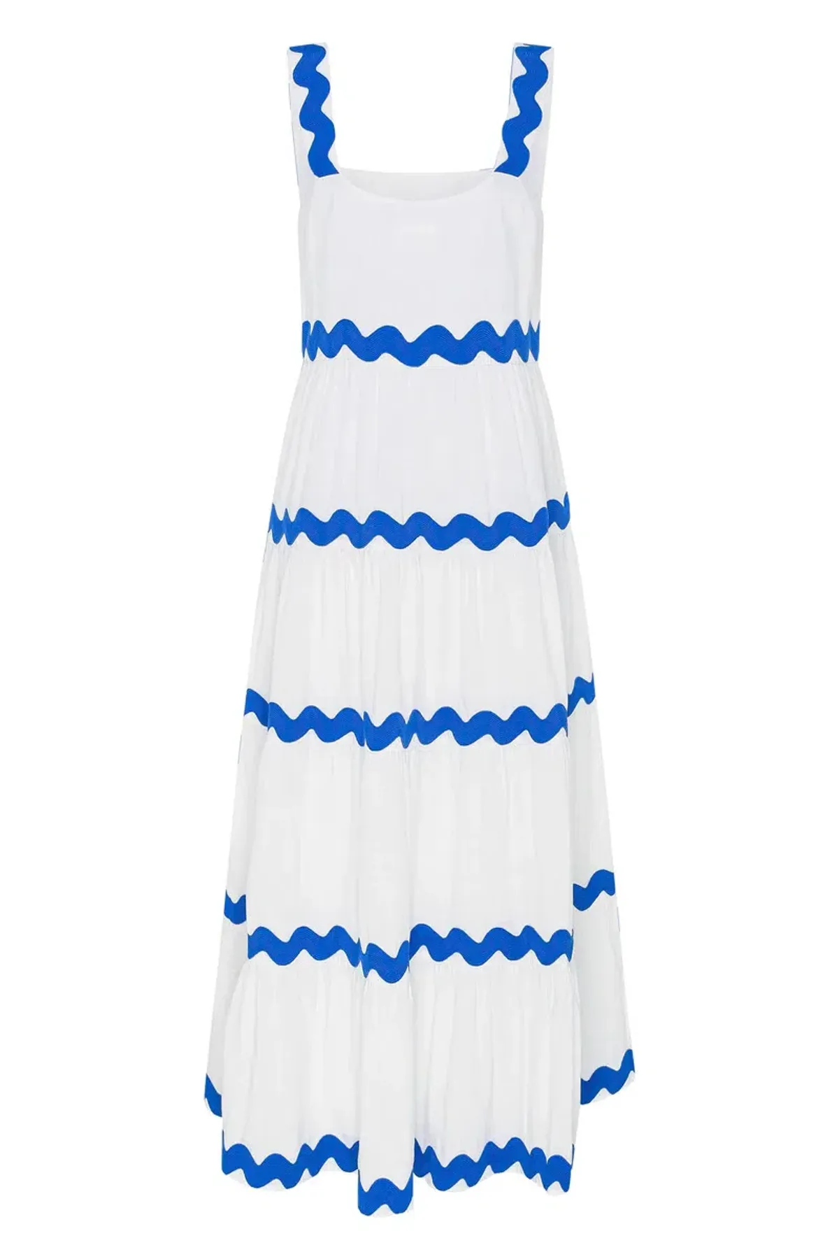 Mister ZimiSierra Maxi Dress In White Ric Rac Size AU 16    - Image 4