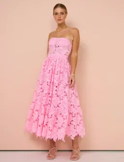 Leo Lin Emilia Bustier Dress Pink Size AU 14  for rent on The Volte - image 3