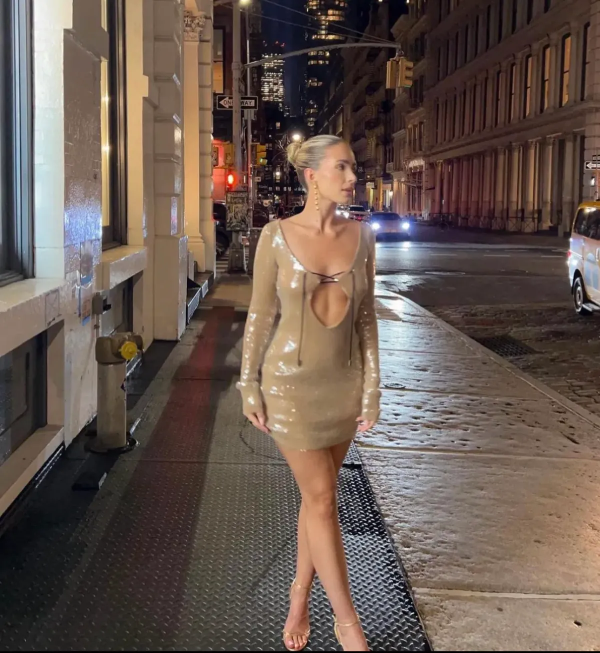 16arlington Solarium Open-back Sequined Stretch-tulle Mini Dress Smoke Sequin Size AU 6 - Image 7