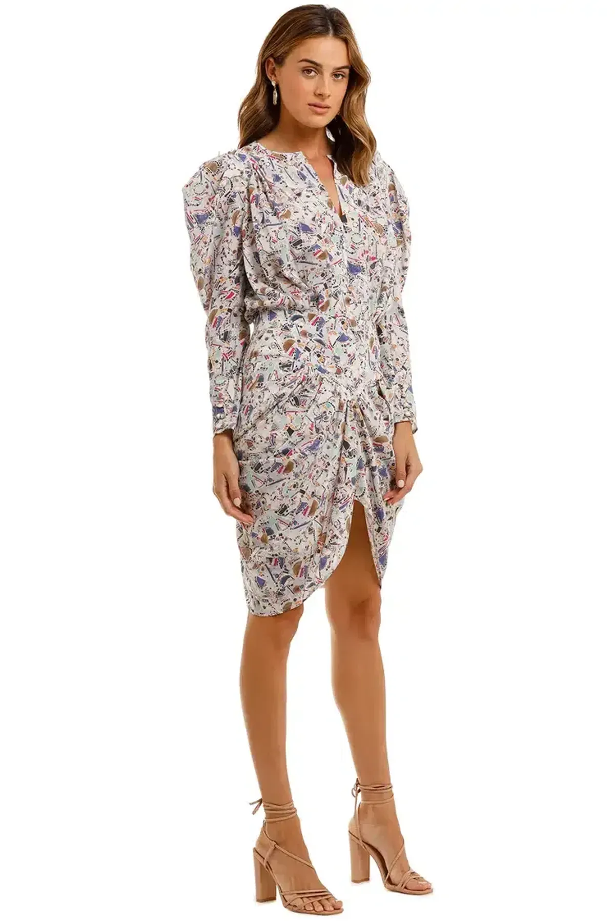 Isabel Marant Margaretia Short Dress Multi Size AU 10 - Image 2