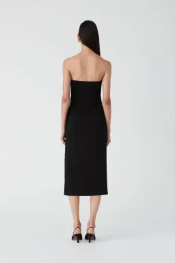 MISHA Marcy Midi Dress Black Size 8/S  for rent on The Volte - image 2